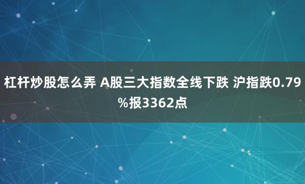 杠杆炒股怎么弄 A股三大指数全线下跌 沪指跌0.79%报3362点